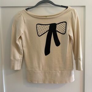 Vintage Urban Outfitters Sweater with Black Bow Design